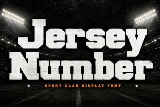 Jersey Number Font